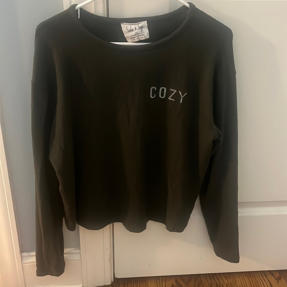 Dark green lounge sweater